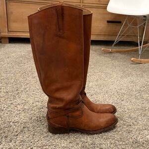 Frye Cognac Leather Riding Boots